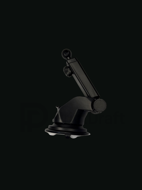 Windshield suction cup with adjustment – 17 mm ball
